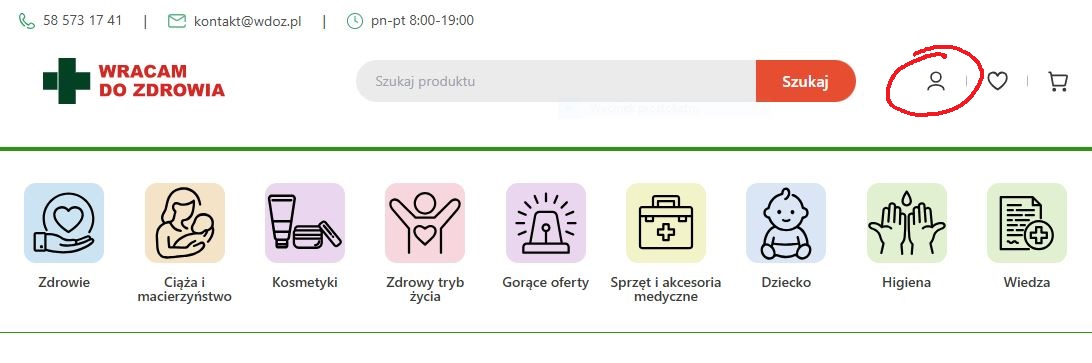 ikona logowania - esklep wdoz