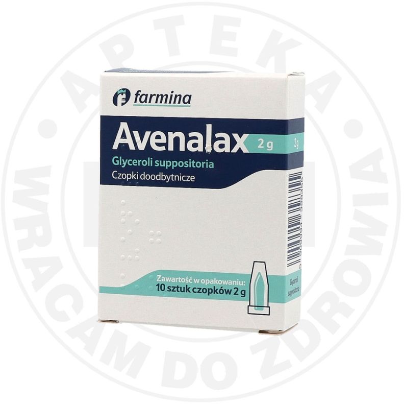 AVENALAX czopki doodbytnicze 2 g, 10 szt.