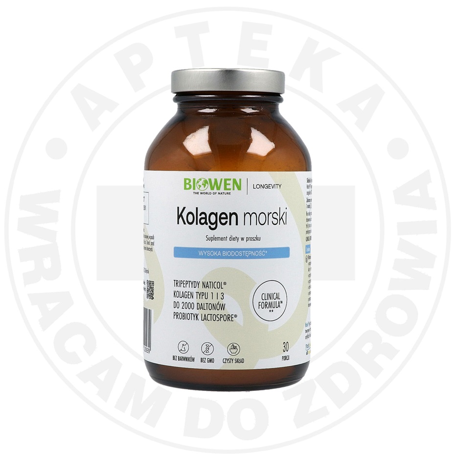 Biowen Kolagen morski 3 x peptydy proszek, 225 g