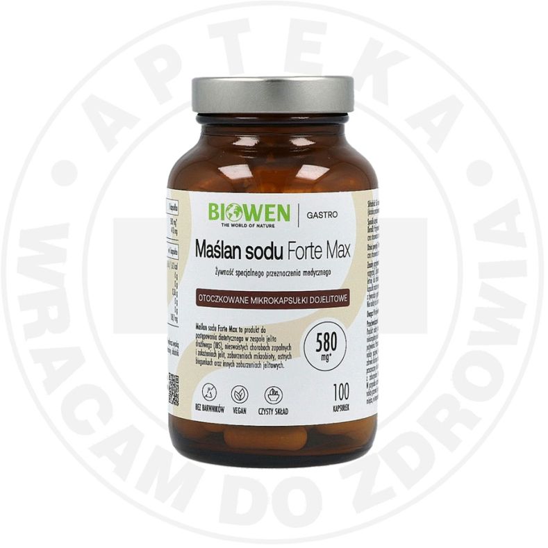 Biowen Maślan Sodu Forte Max kapsułki dojelitowe 850 mg, 100 kapsułek