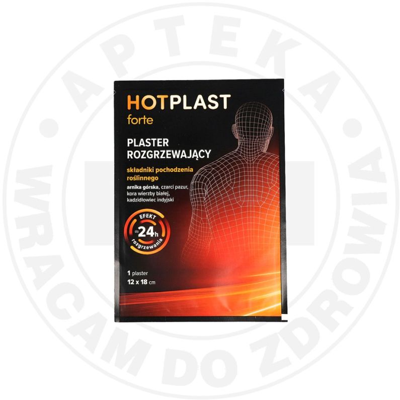 HOT PLAST FORTE PLASTER ROZGRZEWAJĄCY x 1 sztuka plaster rozgrzewający 12 x 18 cm, 1 szt.
