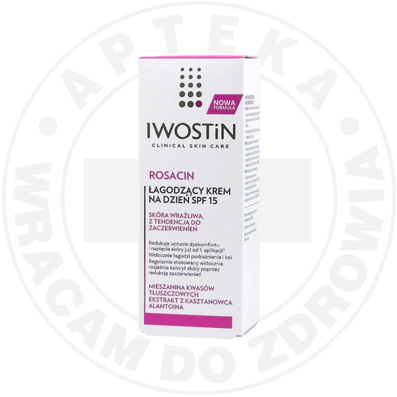 IWOSTIN ROSACIN  łagodzący krem na dzień SPF 15, 40 ml