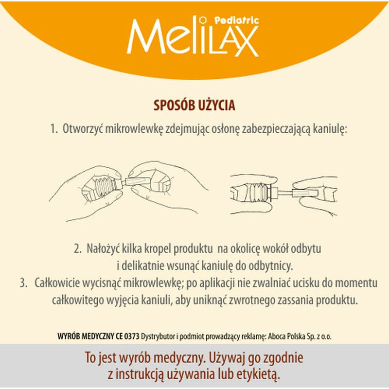 MELILAX PEDIATRIC Wyrób medyczny 6 mikrowlewek