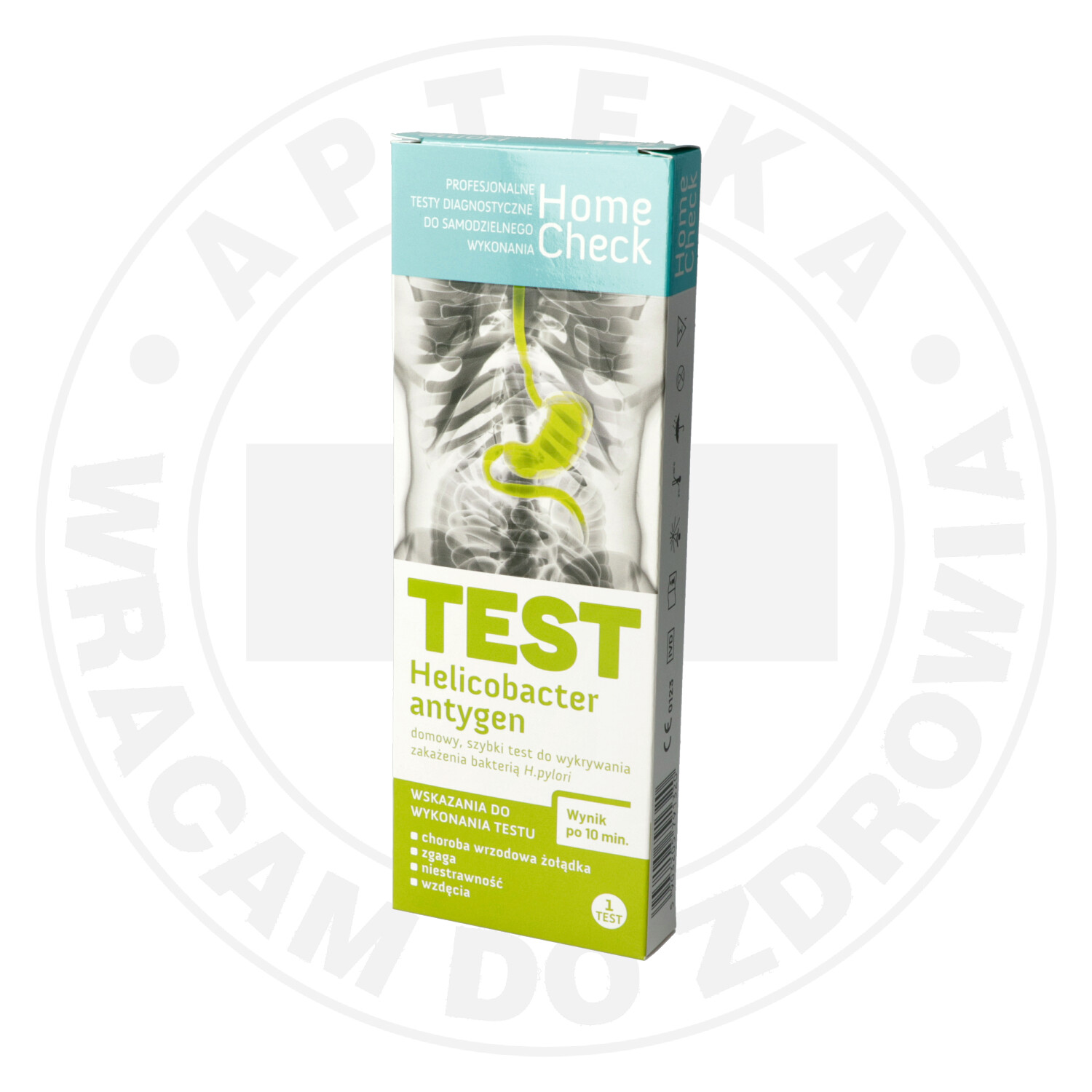 MILAPHARM TEST HELICOBACTER ANTYGEN domowy szybki test do wykrywania zakażenia bakterią H.pylori Wyrób medyczny  1 szt. - MILAPHARM SP. Z O.O