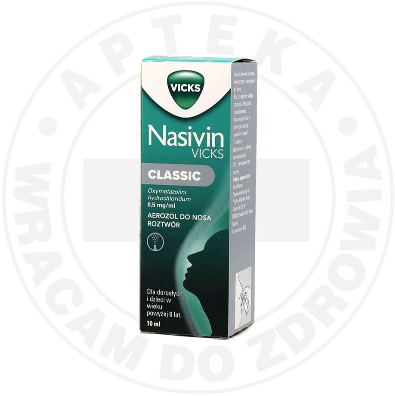 NASIVIN VICKS CLASSIC  aerozol do nosa 0,5 mg/ml, 10 ml