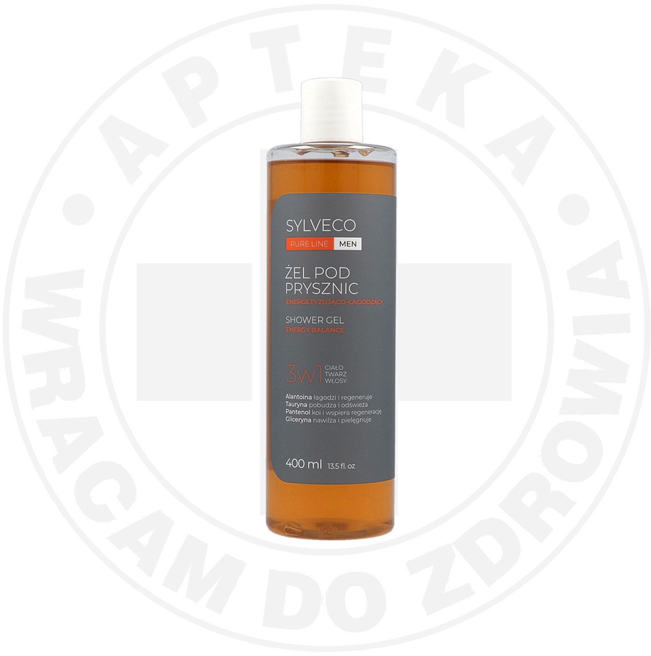 SYLVECO PURE LINE MEN Żel pod prysznic 3w1 energetyzująco-łagodzący Kosmetyk 400 ml - SYLVECO SPÓŁKA Z O.O. 