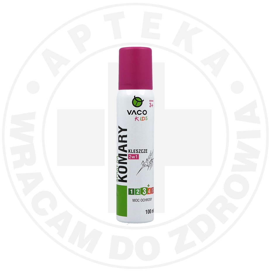 VACO KIDS płyn na komary, kleszcze i meszki 2w1 dla dzieci od 3 lat spray, 100 ml