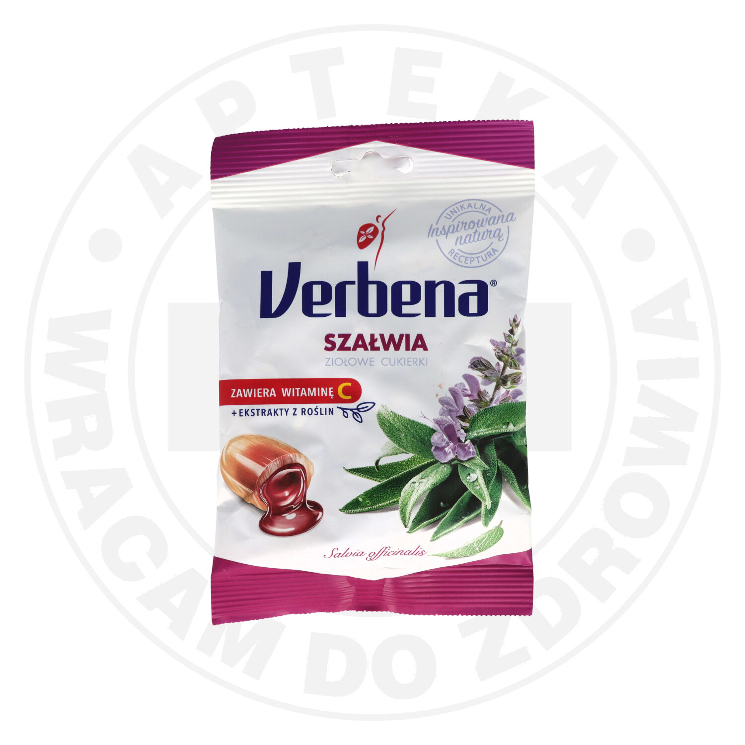 Verbena szałwia cukierki ziołowe cukierki, 60 g