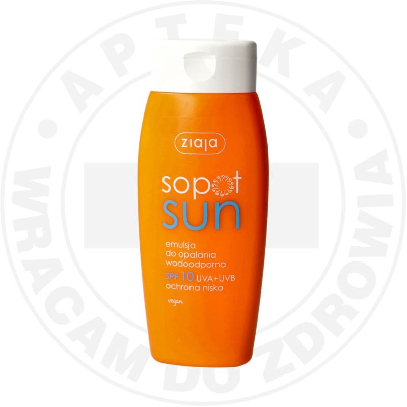 ZIAJA SOPOT SUN spf 10 emulsja do opalania wodoodporna